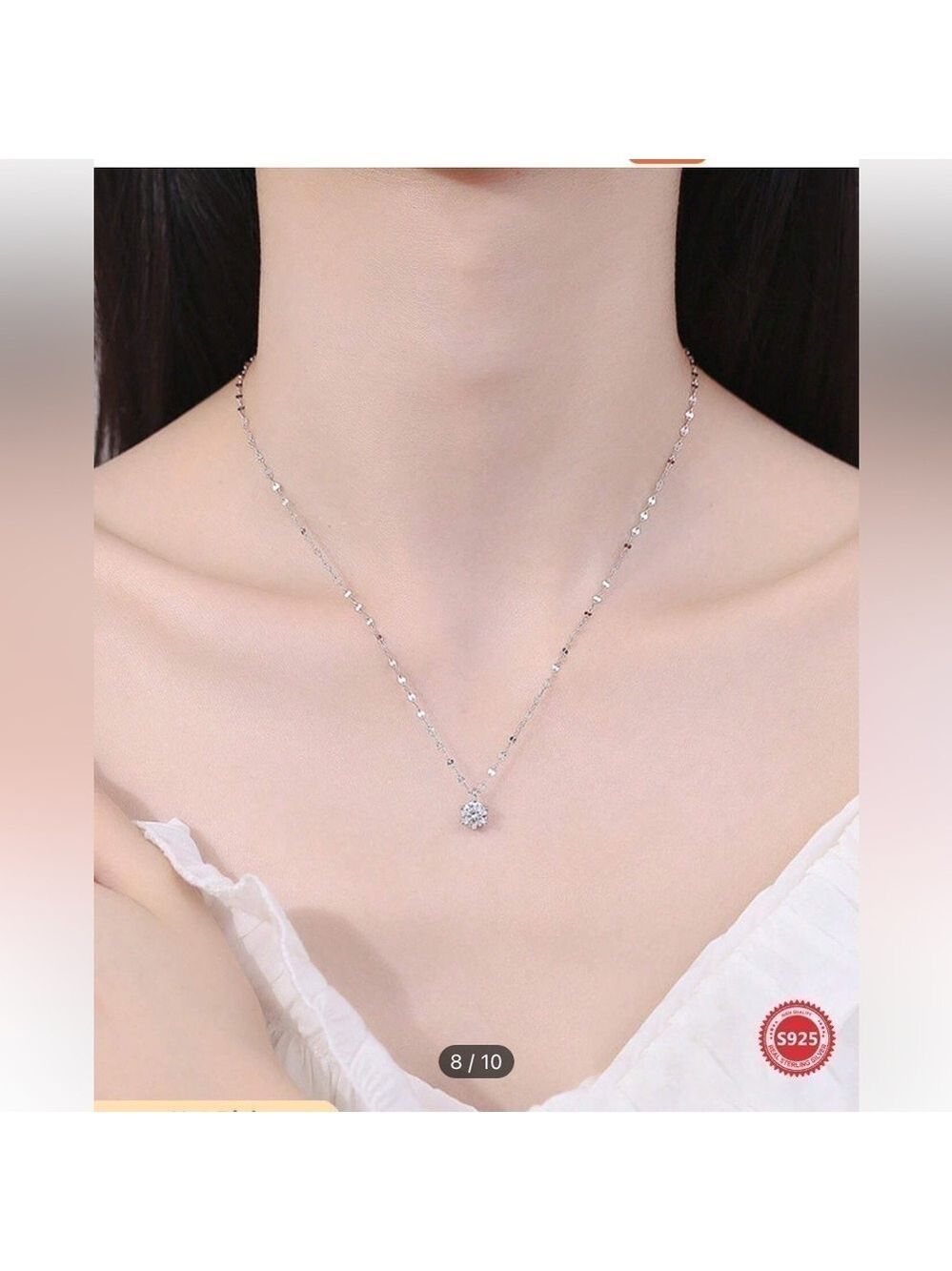 FOREVER QUEEN S925 Sterling Silver Six Claw Necklace